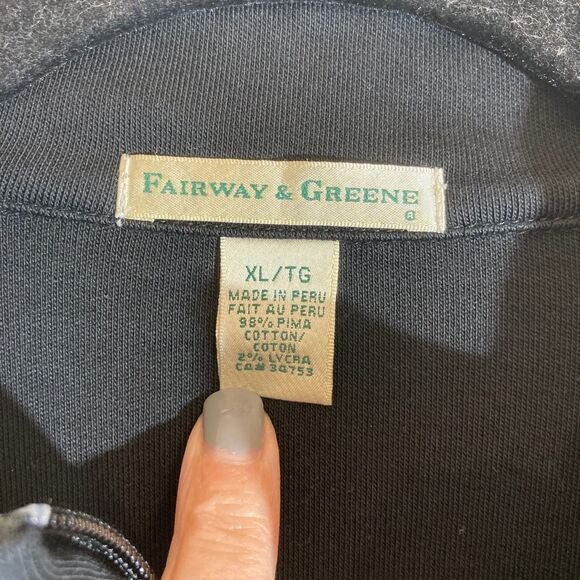 Fairway & Greene FG Women's 1/4 Zip Pullover XL Black Pockets Golf Outdoor - Picture 2 of 8